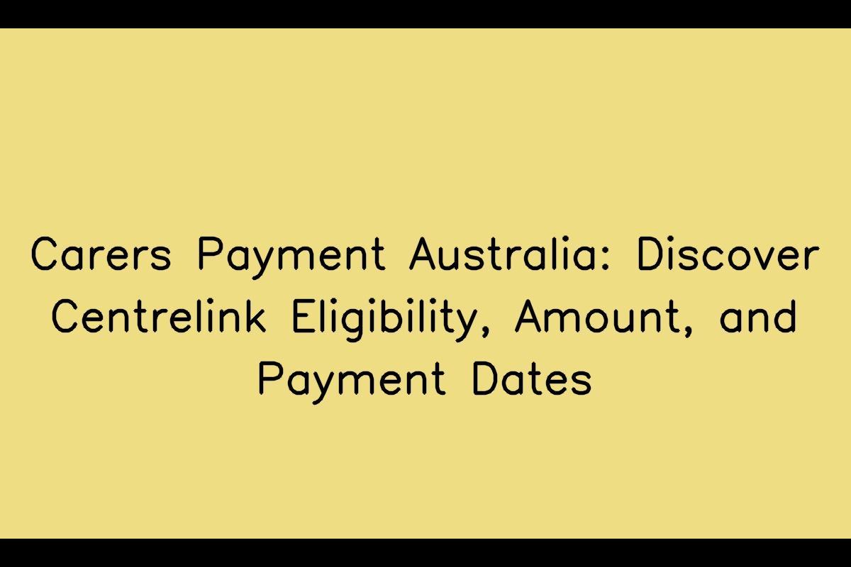 Carers Payment in Australia