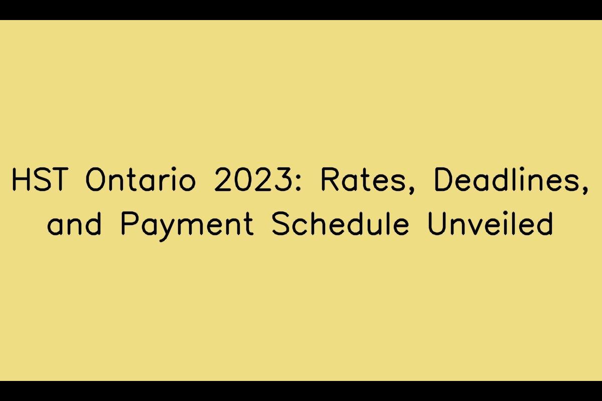 HST Ontario 2024